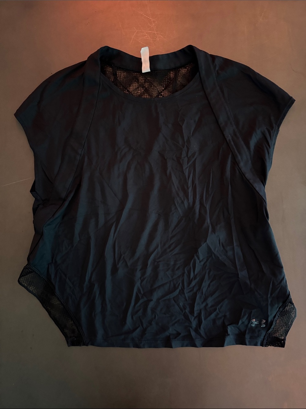 Under Armour Black Women's Short Sleeve Performance Top with Mesh Insets